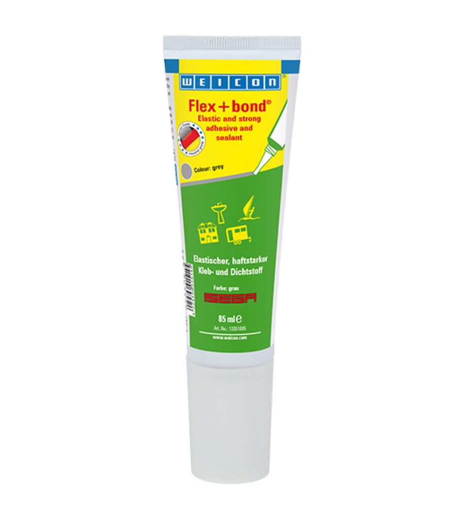 WEICON Flex+bond® grau dauerelastischer Kleb- und Dichtstoff #10012995 85ml. Minischlaucheutel